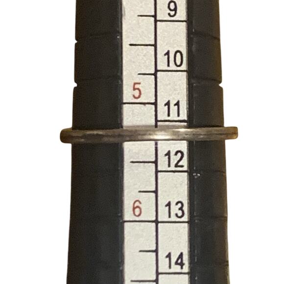 Antique?/Vintage Ring 5.25 Sterling Silver & Blue Glass Ring - Picture 9 of 9